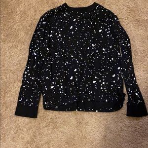 Black shirt with white dots